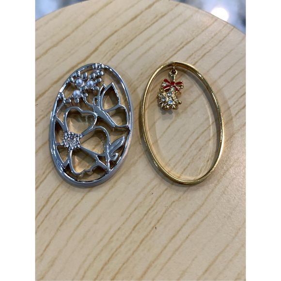 Oval Crystal Silver Locket with Two Inserts #keepsake - Picture 5 of 5